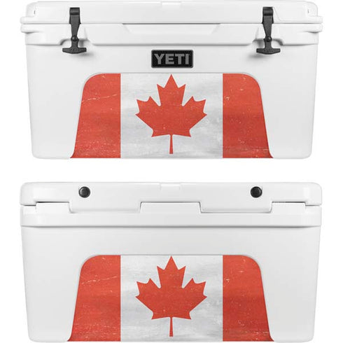 Canada Flag Distressed YETI Tundra 65 Hard Cooler Skin
