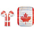 Canada Flag Light Wood Apple AirPods Skin