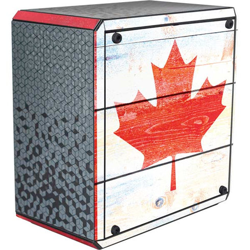 Canada Flag Light Wood Cooler Master MasterBox Q300L Mini Tower Skin