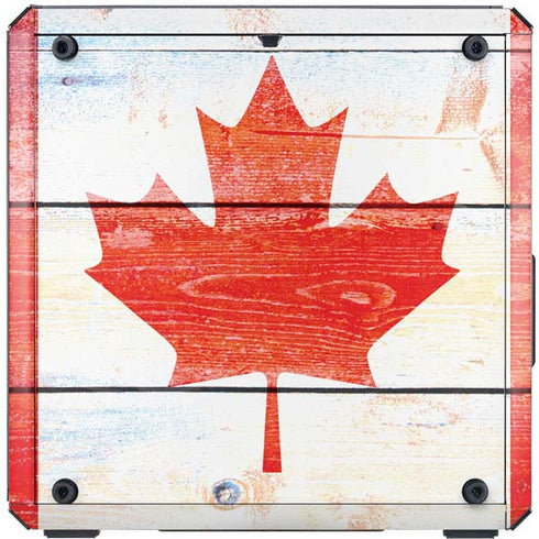 Canada Flag Light Wood Cooler Master MasterBox Q300L Mini Tower Skin