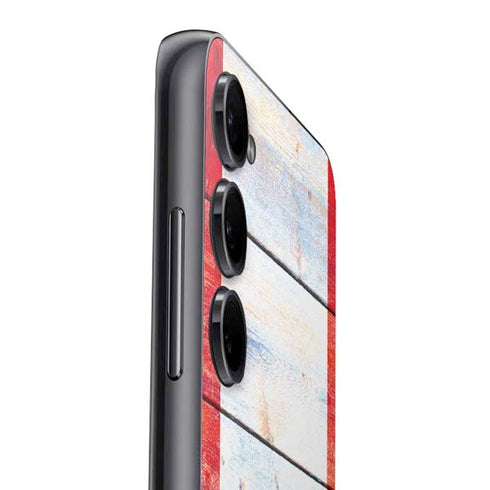 Canada Flag Light Wood Galaxy A14 5G Skin