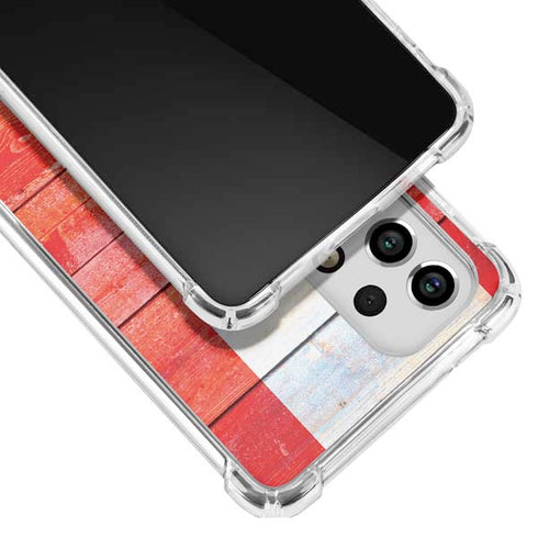 Canada Flag Light Wood Galaxy A53 5G Clear Case
