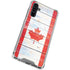 Canada Flag Light Wood Galaxy A54 5G Clear Case