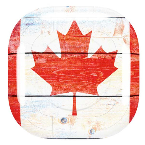 Canada Flag Light Wood Galaxy Buds Pro Skin
