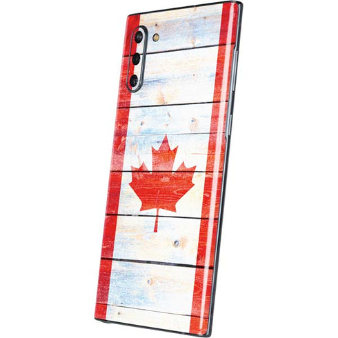 Canada Flag Light Wood Galaxy Note 10 Skin