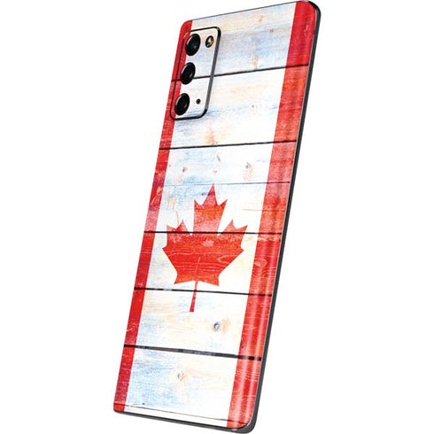 Canada Flag Light Wood Galaxy Note20 5G Skin
