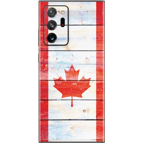 Canada Flag Light Wood Galaxy Note20 Ultra 5G Skin