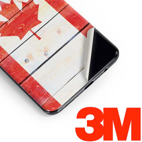 Canada Flag Light Wood Galaxy S10 Plus Skin