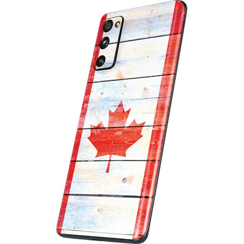 Canada Flag Light Wood Galaxy S20 Fan Edition Skin