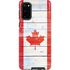 Canada Flag Light Wood Galaxy S20 Pro Case