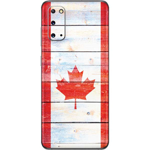 Canada Flag Light Wood Galaxy S20 Skin