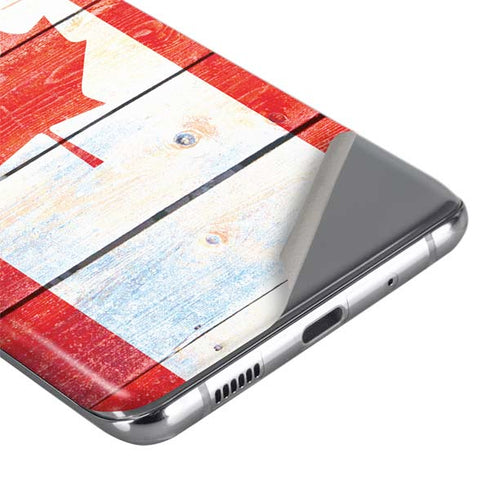 Canada Flag Light Wood Galaxy S20 Skin
