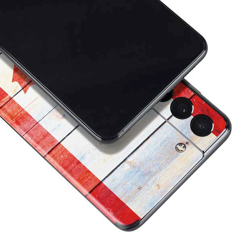 Canada Flag Light Wood Galaxy S21 5G Skin