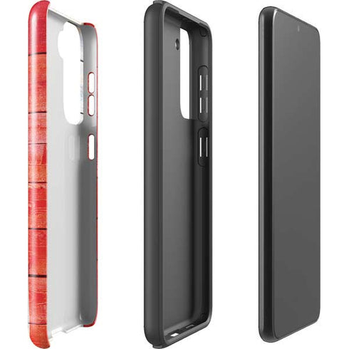 Canada Flag Light Wood Galaxy S21 FE Pro Case