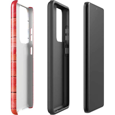 Canada Flag Light Wood Galaxy S21 Ultra 5G Pro Case