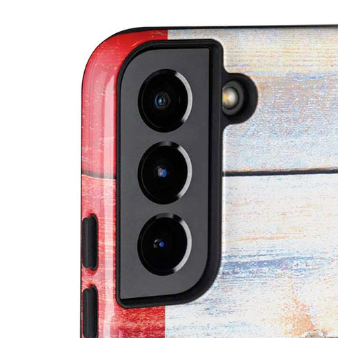 Canada Flag Light Wood Galaxy S22 Pro Case