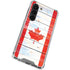 Canada Flag Light Wood Galaxy S23 Clear Case