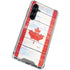 Canada Flag Light Wood Galaxy S23 FE Clear Case