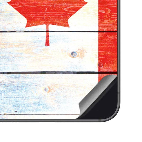 Canada Flag Light Wood Galaxy S23 FE Skin