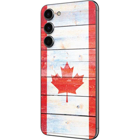 Canada Flag Light Wood Galaxy S23 Plus Skin