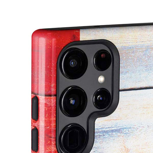 Canada Flag Light Wood Galaxy S24 Ultra Impact Case