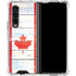 Canada Flag Light Wood Galaxy Z Fold4 5G Clear Case