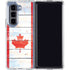 Canada Flag Light Wood Galaxy Z Fold5 5G Clear Case