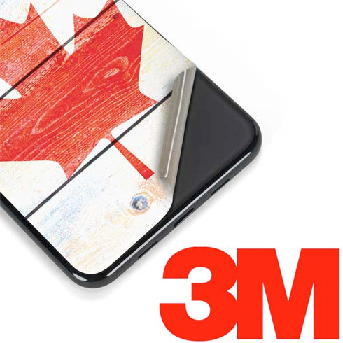 Canada Flag Light Wood Google Pixel 3a XL Skin