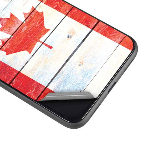 Canada Flag Light Wood Google Pixel 4 XL Skin