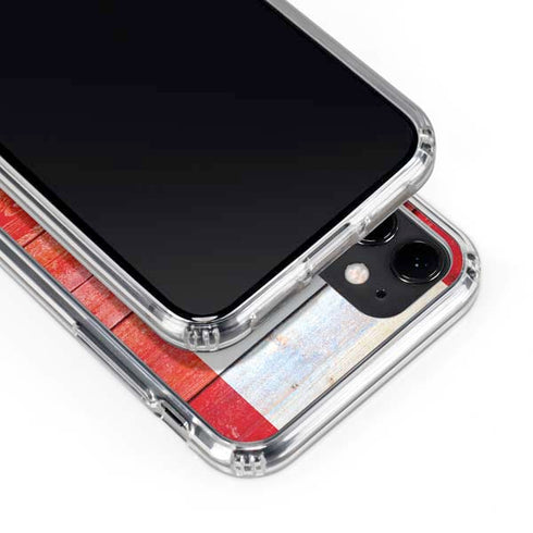Canada Flag Light Wood iPhone 11 Clear Case