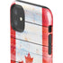 Canada Flag Light Wood iPhone 11 Impact Case