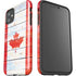 Canada Flag Light Wood iPhone 11 Impact Case
