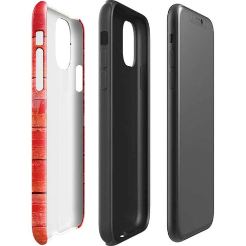 Canada Flag Light Wood iPhone 11 Pro Max Impact Case