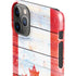 Canada Flag Light Wood iPhone 11 Pro Max Lite Case