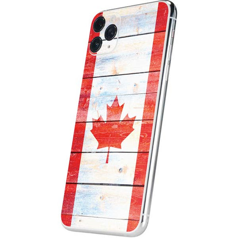 Canada Flag Light Wood iPhone 11 Pro Max Skin
