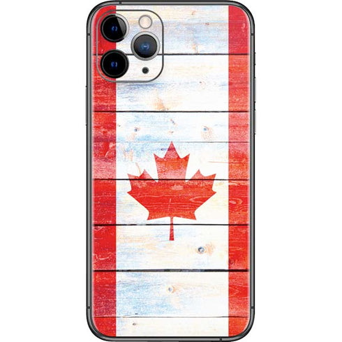 Canada Flag Light Wood iPhone 11 Pro Skin