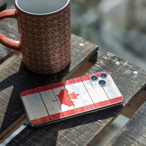 Canada Flag Light Wood iPhone 11 Pro Skin