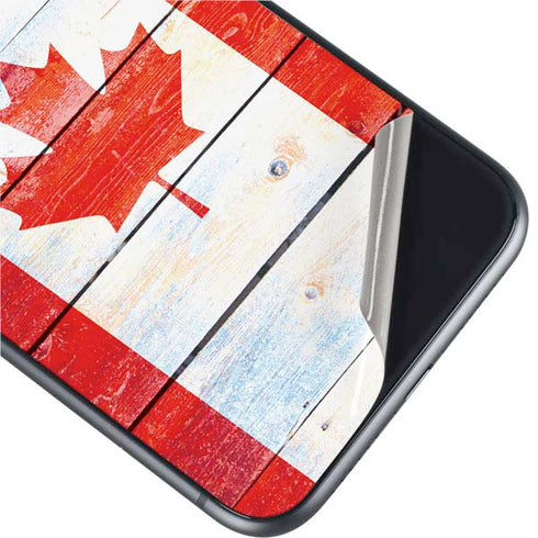 Canada Flag Light Wood iPhone 11 Skin