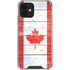 Canada Flag Light Wood iPhone 12 Mini Clear Case