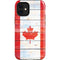 Canada Flag Light Wood iPhone 12 Mini Impact Case