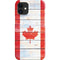 Canada Flag Light Wood iPhone 12 Mini Lite Case