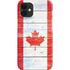 Canada Flag Light Wood iPhone 12 Mini Lite Case
