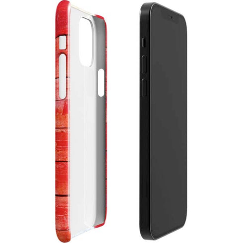 Canada Flag Light Wood iPhone 12 Mini Lite Case