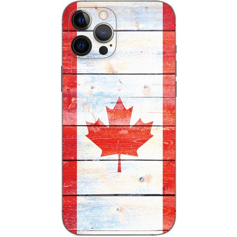 Canada Flag Light Wood iPhone 12 Pro Max Skin