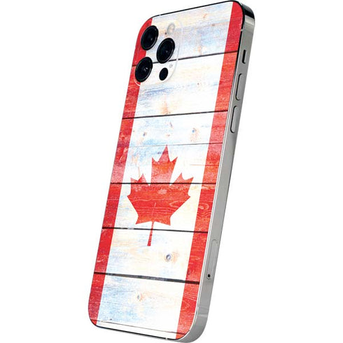 Canada Flag Light Wood iPhone 12 Pro Skin