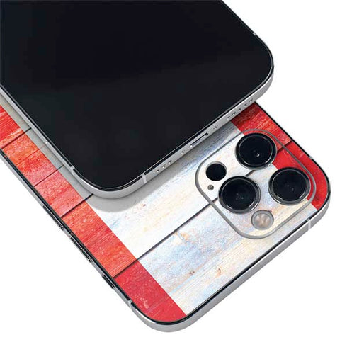 Canada Flag Light Wood iPhone 12 Pro Skin