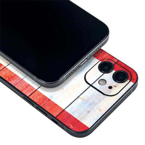 Canada Flag Light Wood iPhone 12 Skin