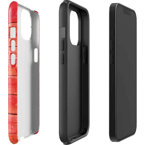 Canada Flag Light Wood iPhone 13 Impact Case