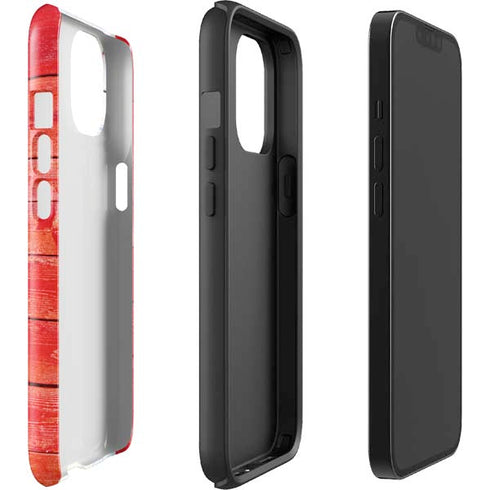 Canada Flag Light Wood iPhone 15 Plus Impact Case