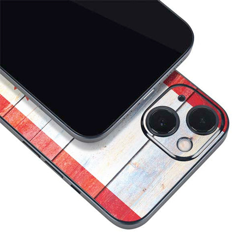 Canada Flag Light Wood iPhone 15 Plus Skin